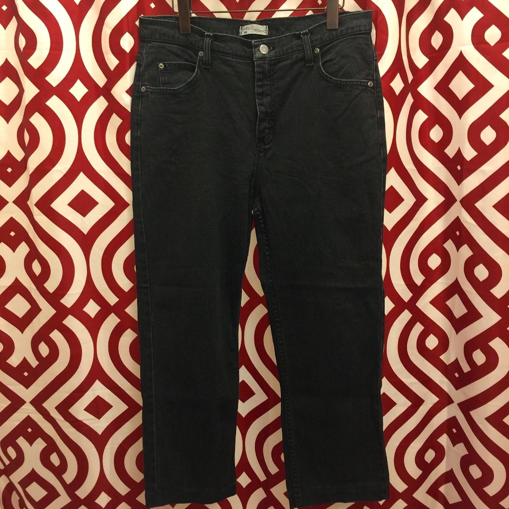 🌺 Lee Riders Black Stretchy Relaxed Jeans 14M